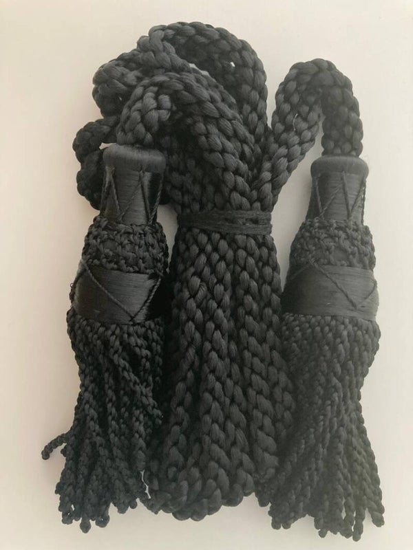 Black Silk Bagpipe Cords