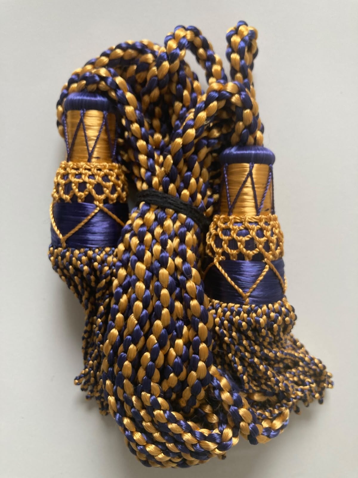 Navy/Gold Silk Bagpipe Cords