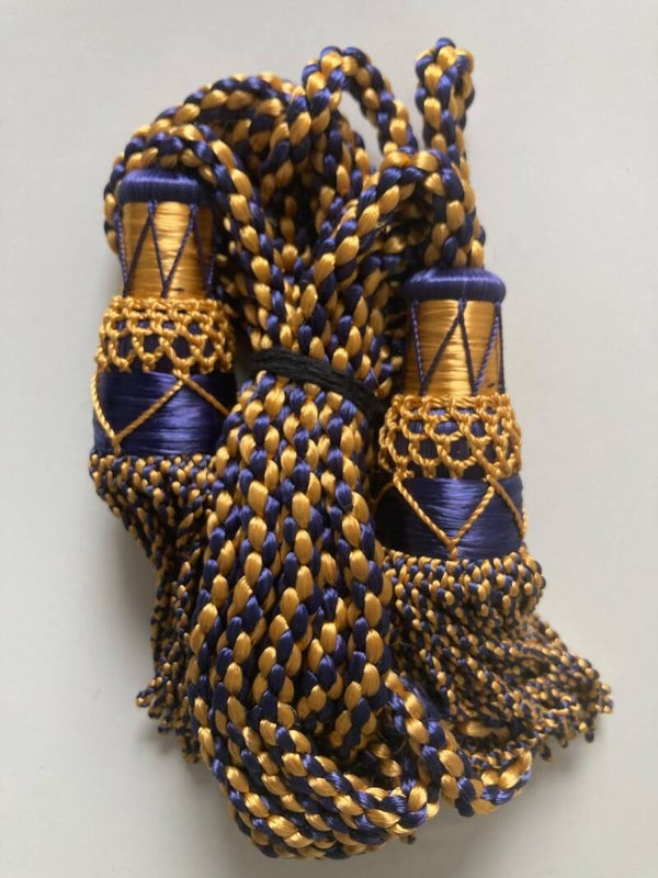 Navy/Gold Silk Bagpipe Cords