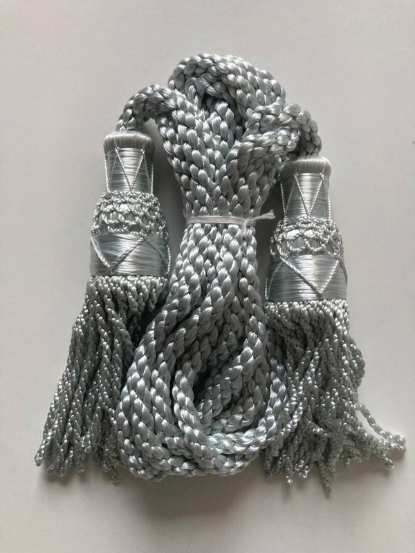 Silver Silk Bagpipe Cords