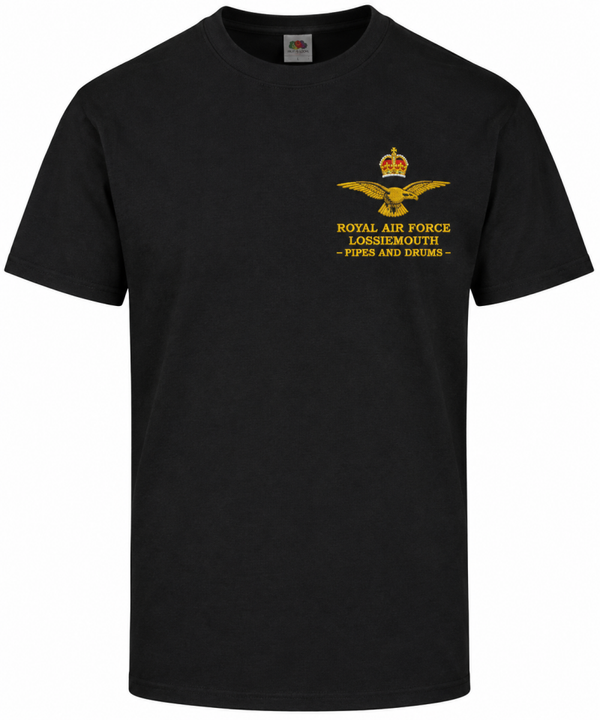 RAF Lossiemouth Pipes and Drums Pro T Shirt