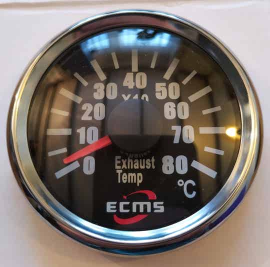 Exhaust gas Temperature Gauge in black