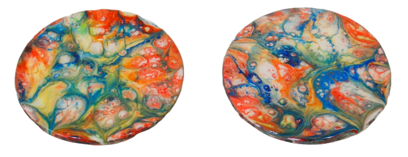 Epoxy pour painting coasters - O.M.S. Art and Creations