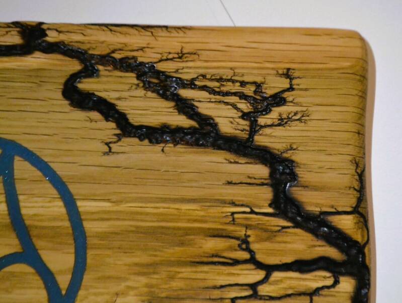 Fractal wooden logo sign - O.M.S. Art and Creations