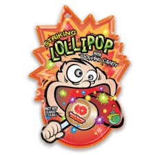 Striking Lollipop met popping candy blood orange 13.8 gr