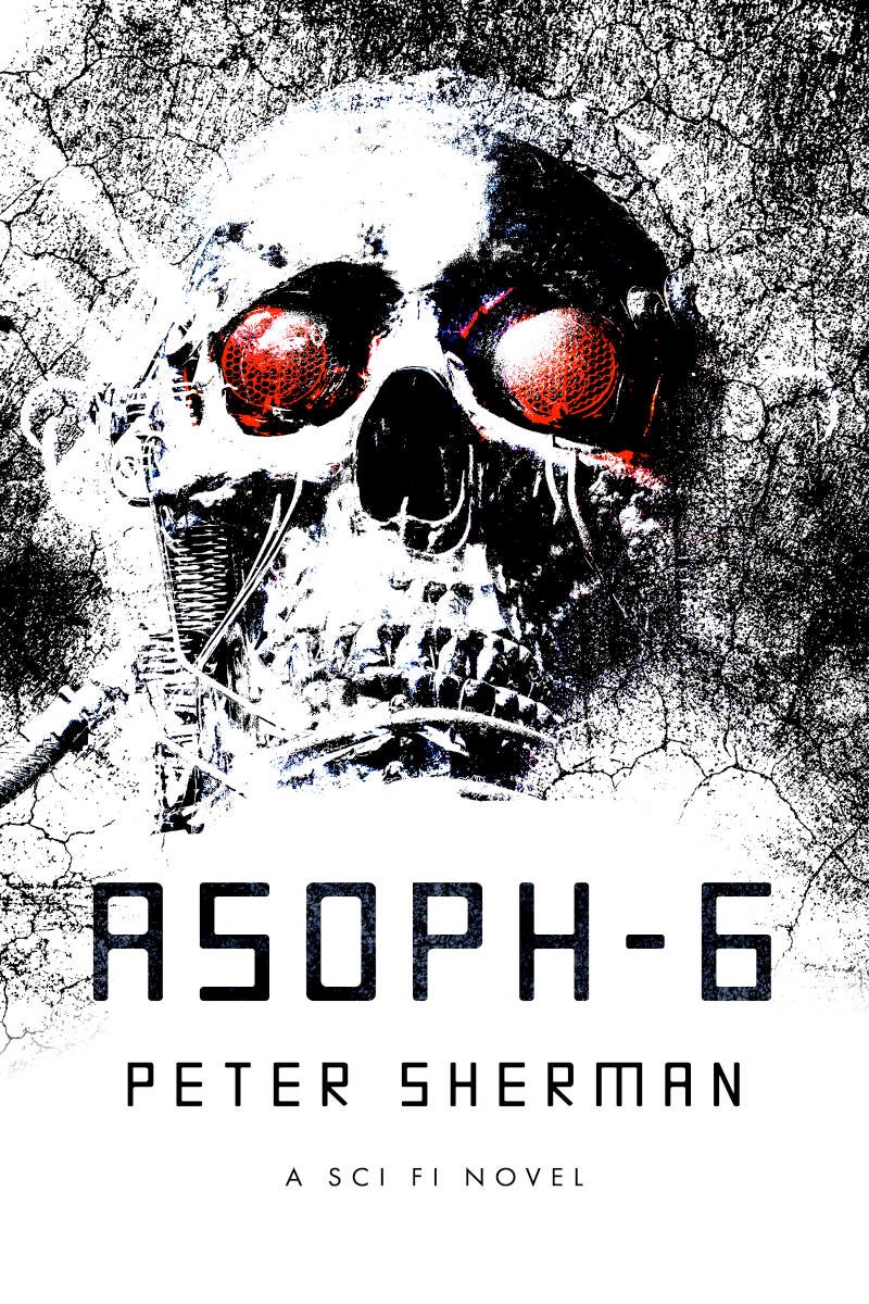 science fiction premade book cover with cyborg theme ideal for a book about cyborgs/androids
