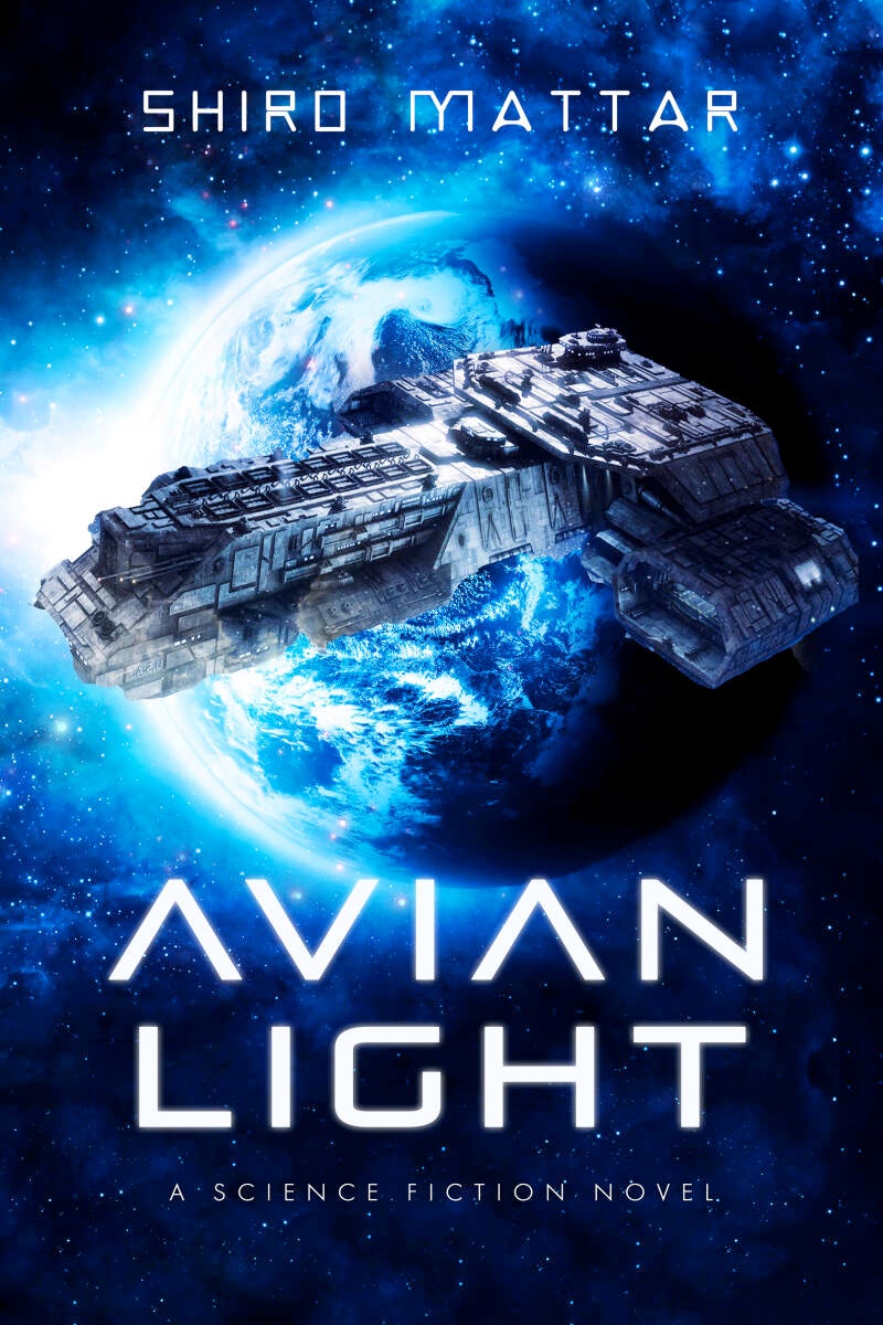 science fiction premade book cover with a spaceship
