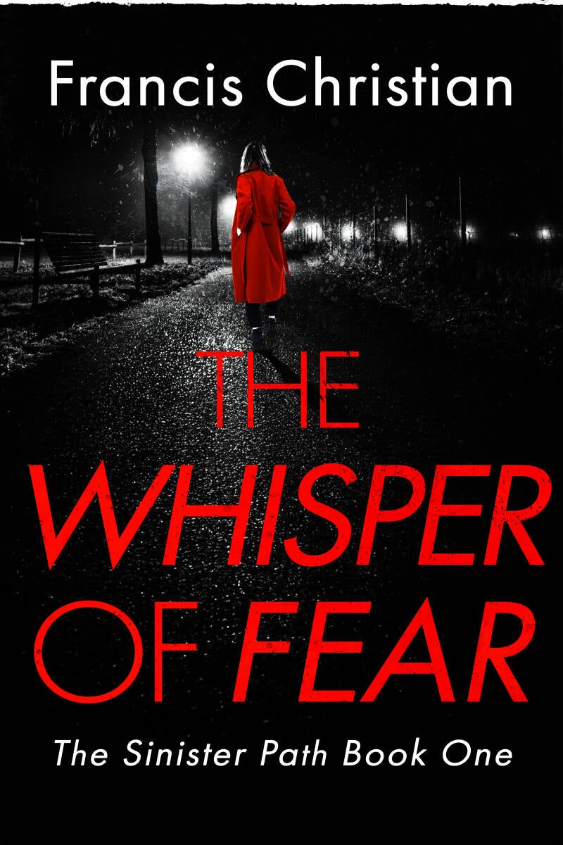 thriller premade book cover with a heroine and a park in theme