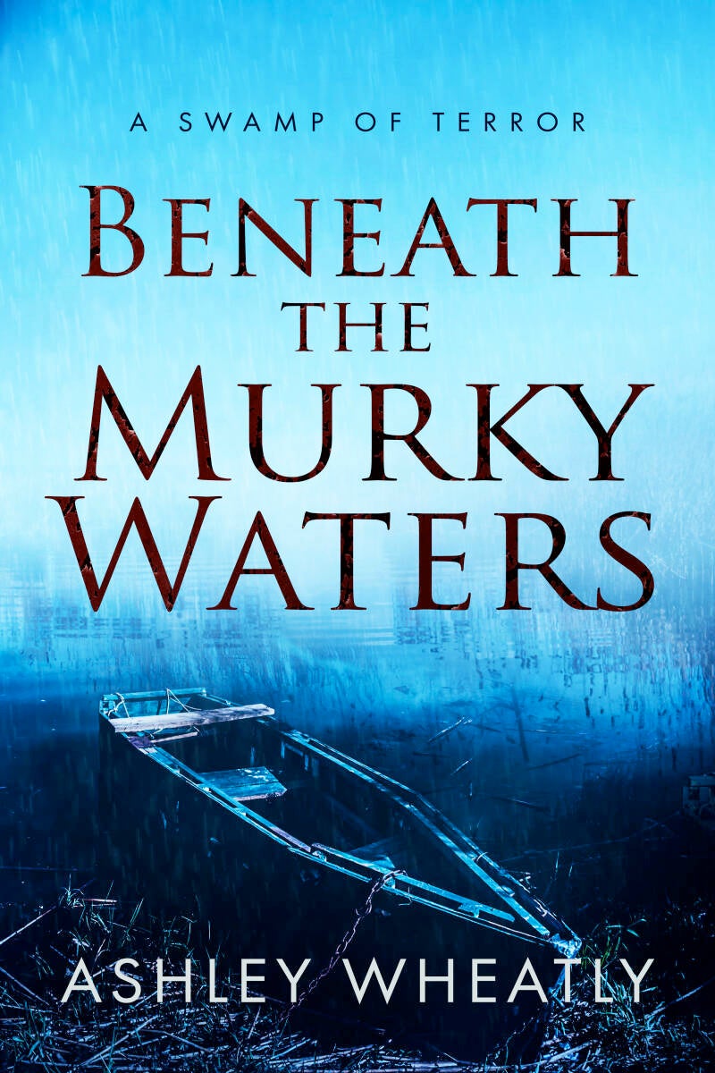 thriller premade book cover with a lake