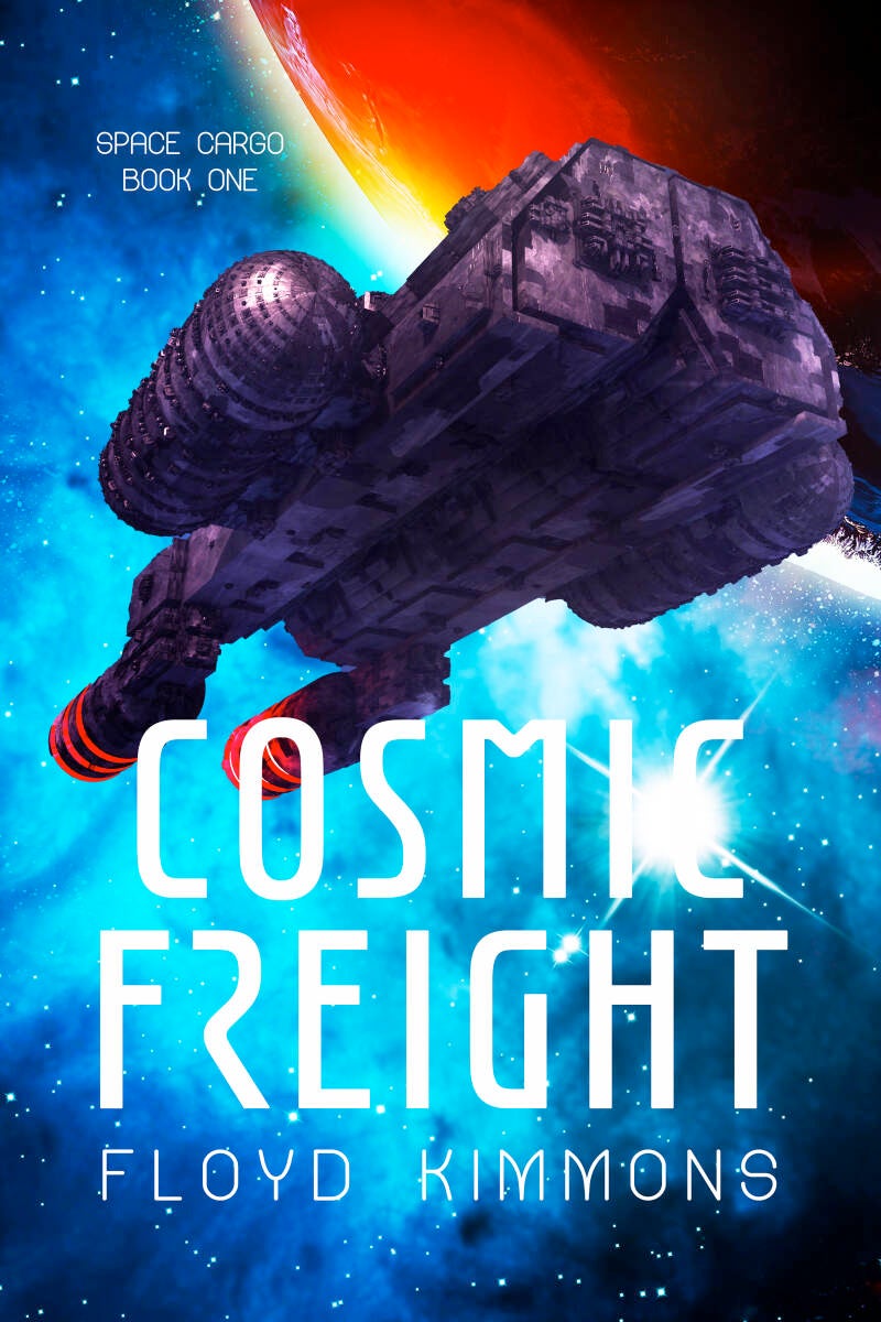 science fiction premade book cover with a spaceship