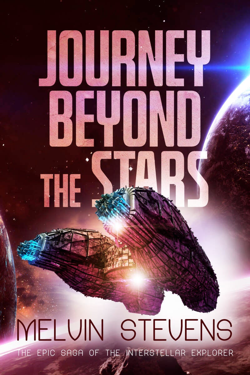 science fiction premade book cover with a spaceship