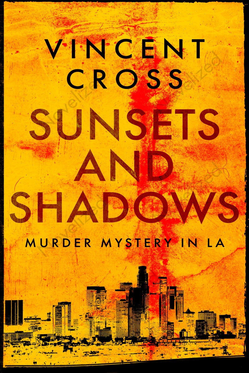 thriller premade book cover with los angeles
