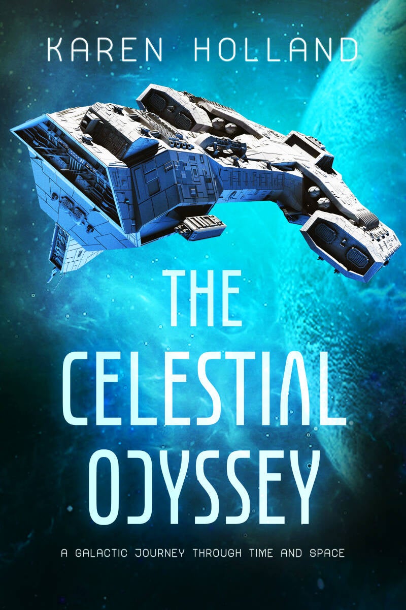 science fiction premade book cover with a spaceship