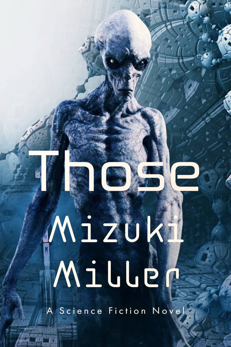 science fiction premade book cover with an alien ideal for a book about aliens/aliens attack 