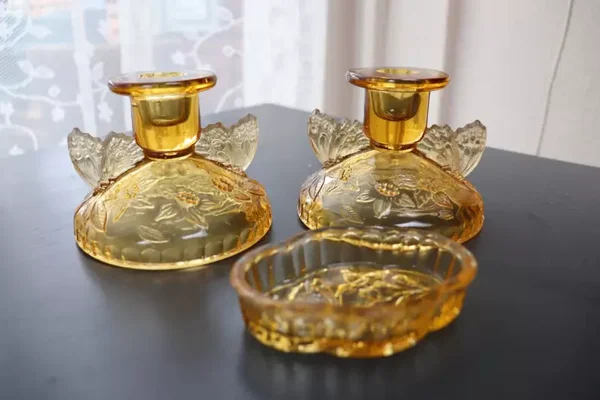 Engelse kandelaars met ringenbakje