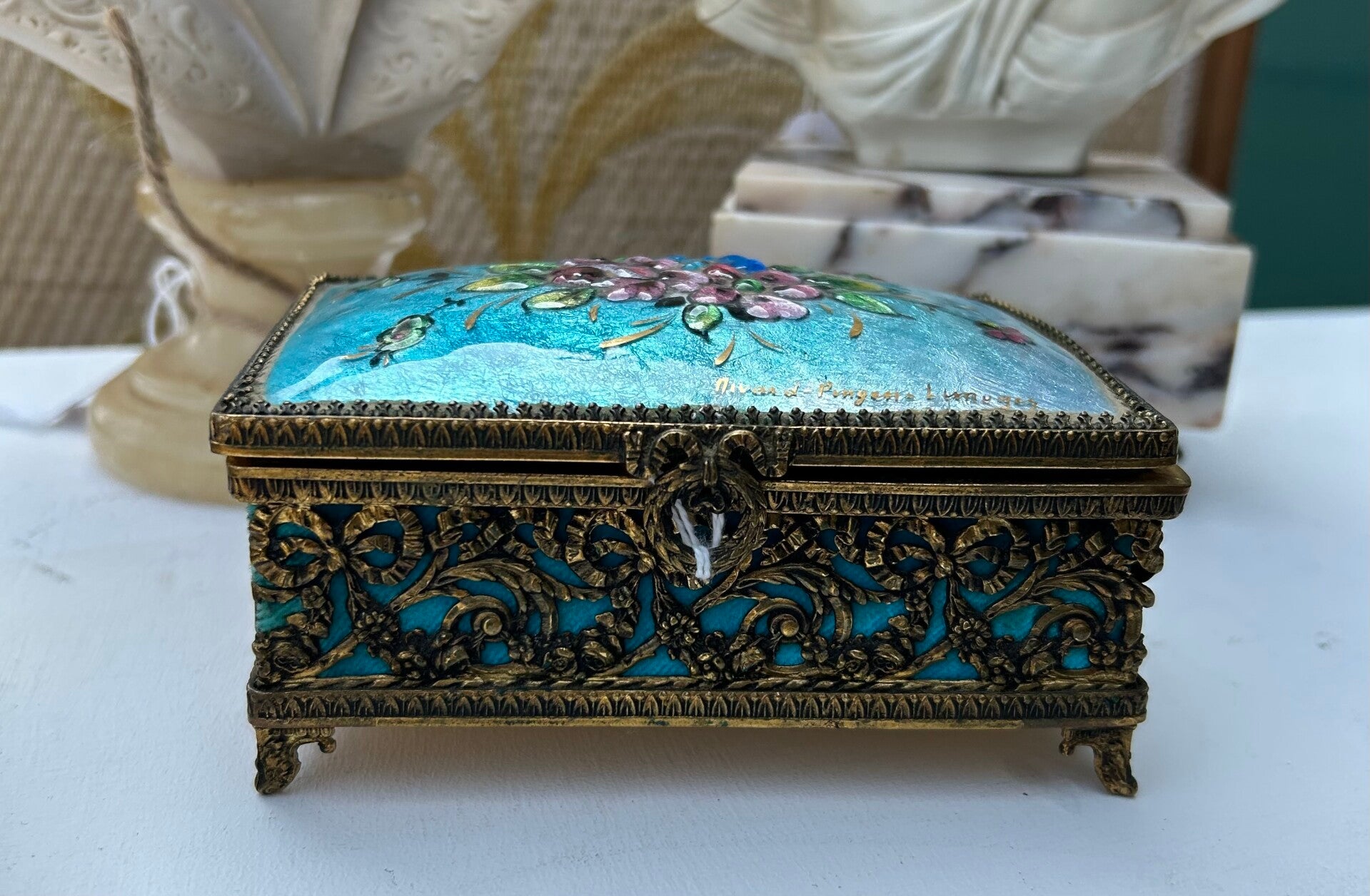 Sieradenbox met emaille deksel