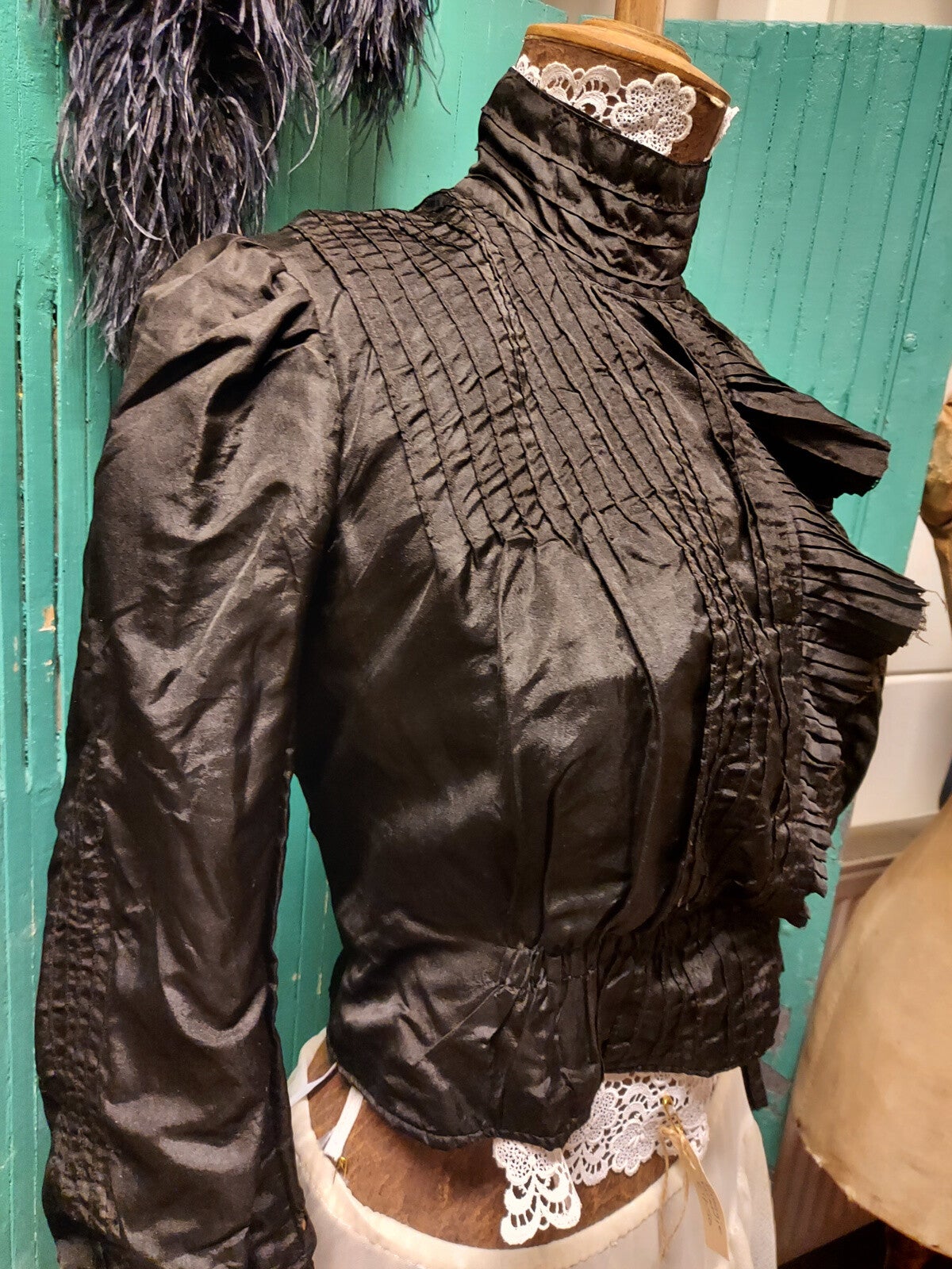 Antieke zijden bodice