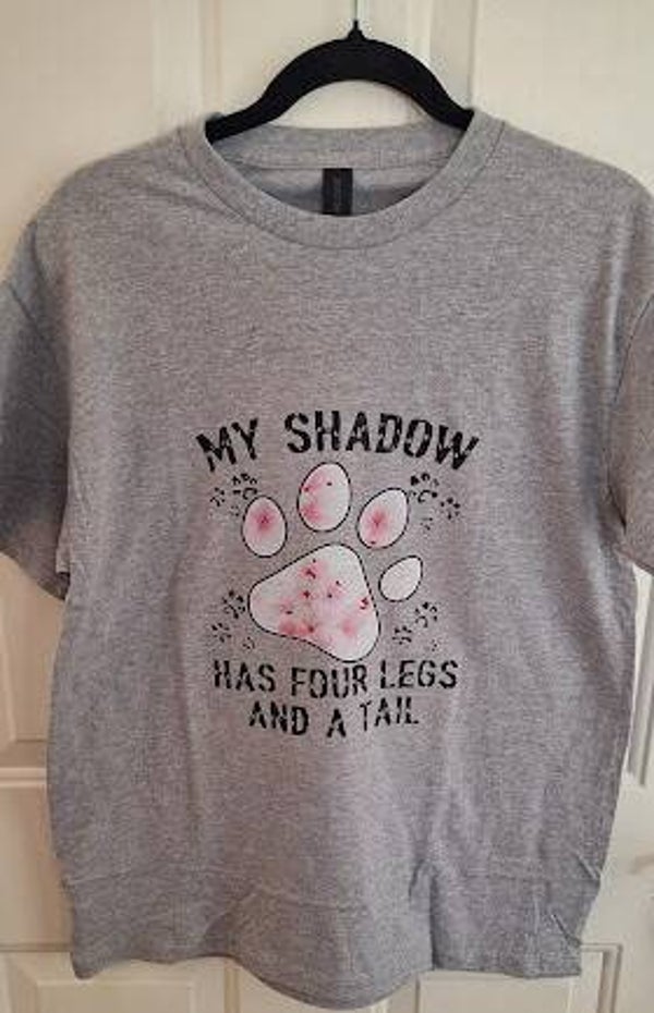 My shadow as four legs and a tail