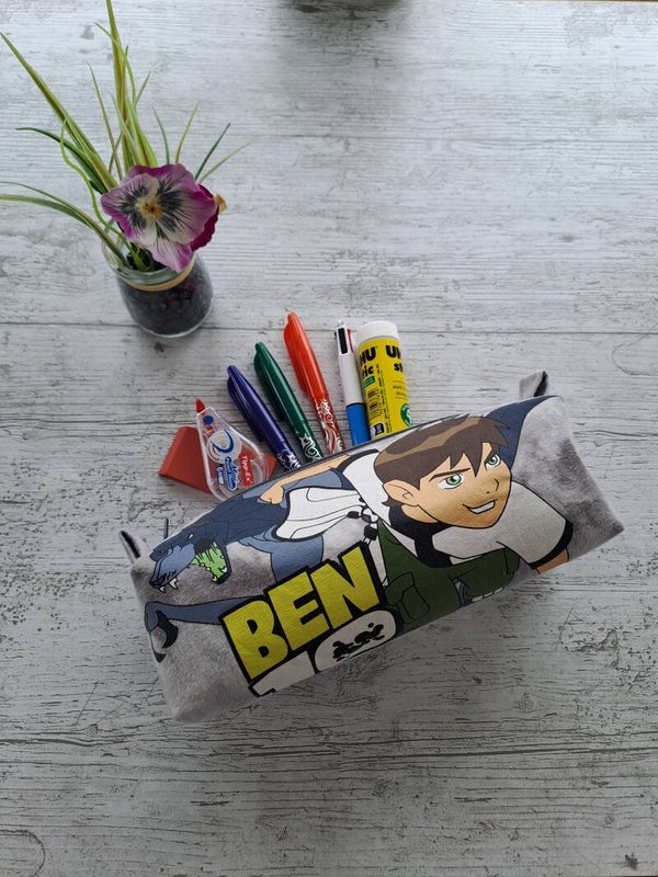 La Malice – Trousse artisanale enfant en tissu recyclé - Ben 10