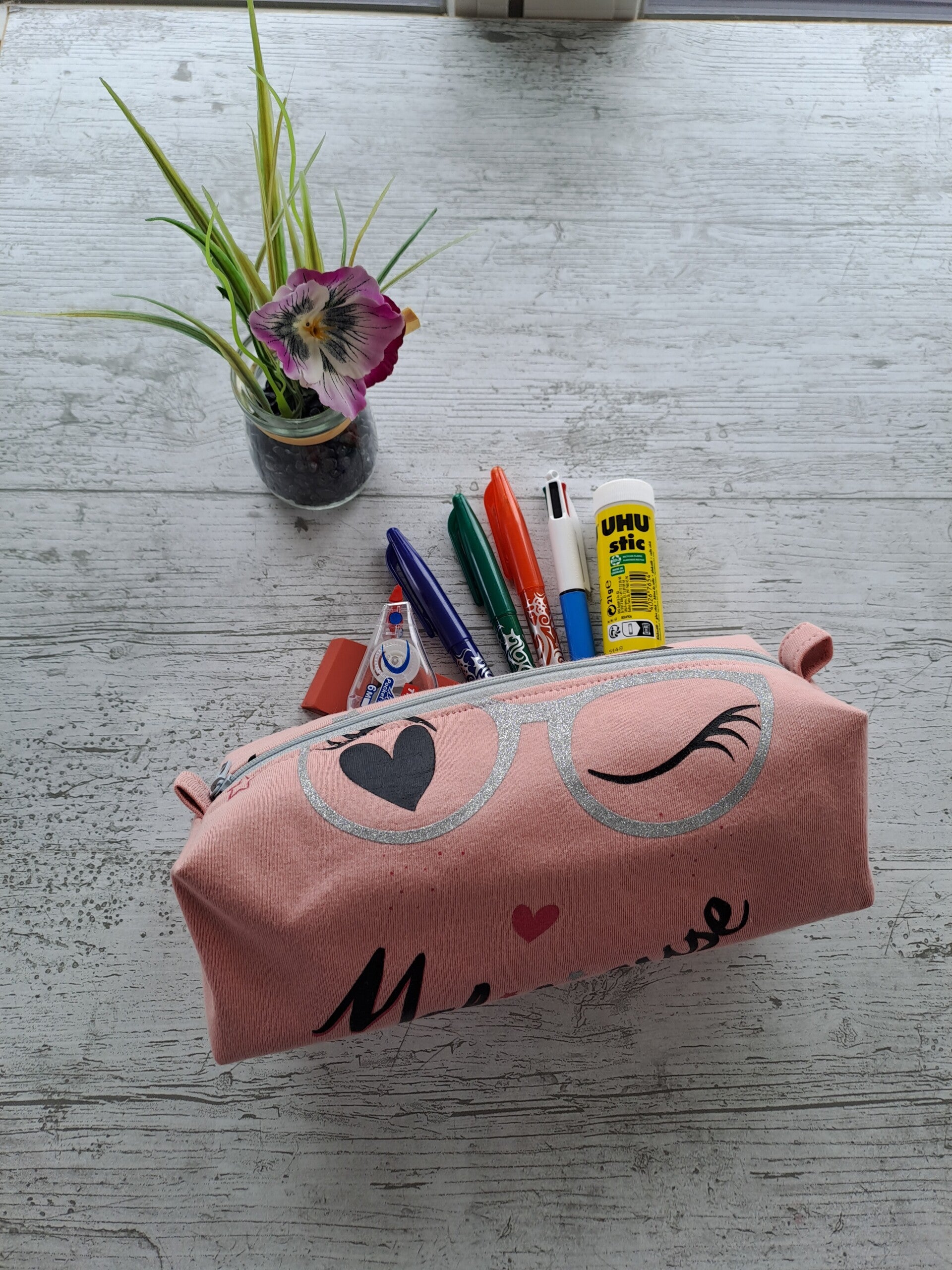 La Malice – Trousse artisanale enfant en tissu recyclé - Fabuleuse et malicieuse