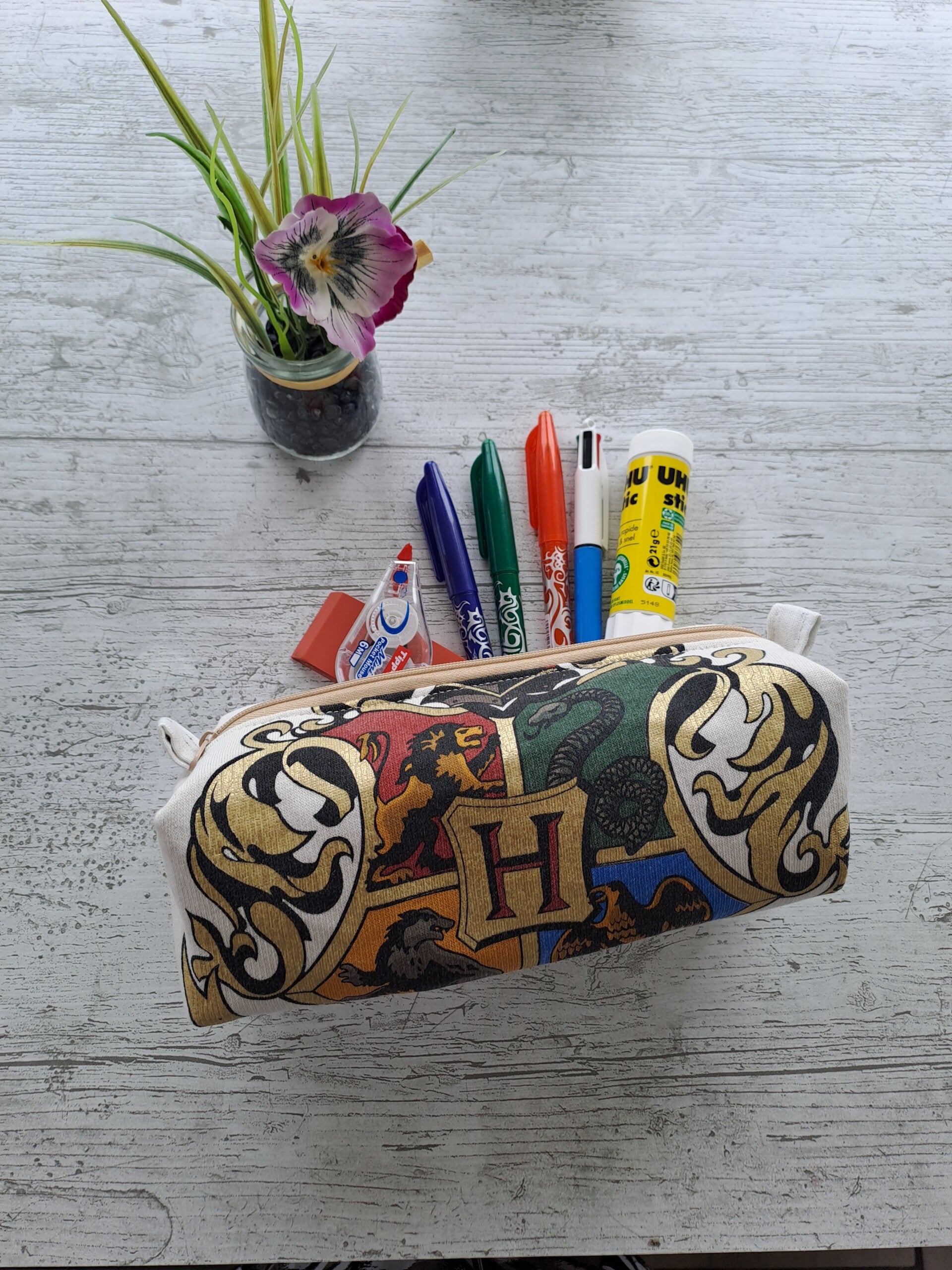 La Malice – Trousse artisanale enfant en tissu recyclé - Harry Potter
