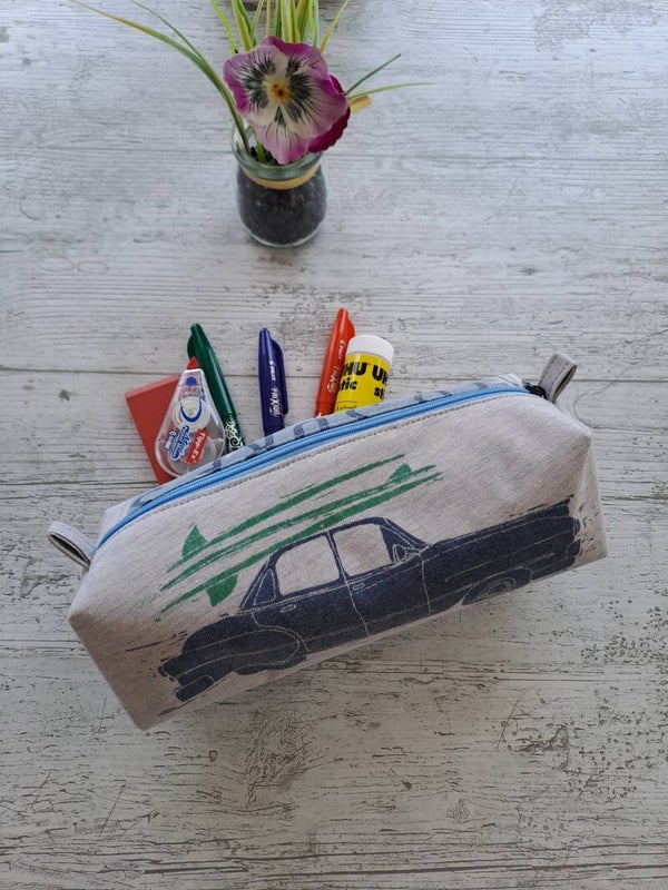 La Malice – Trousse artisanale enfant en tissu recyclé