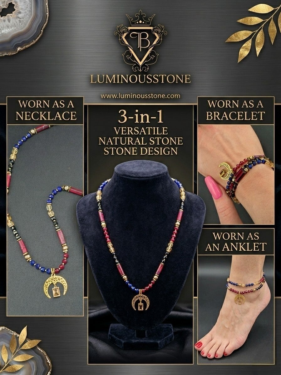 Triad of Life 3-in-1 Necklace Bracelet Anklet