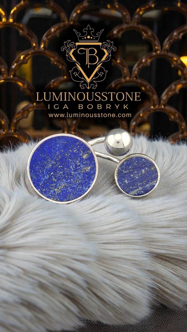 Tesla's Geometry Lapis Lazuli Adjustable Ring