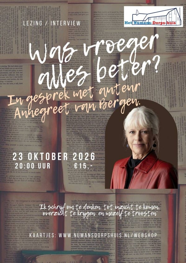 Lezing / interview met Annegreet van Bergen
