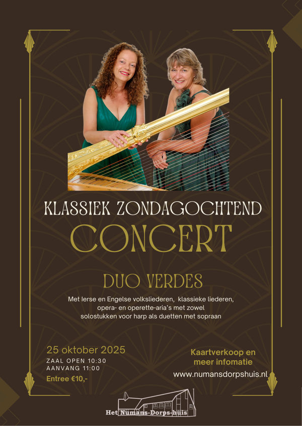 Klassieke ochtend met harp en zang Duo Verdes 25 oktober 2026