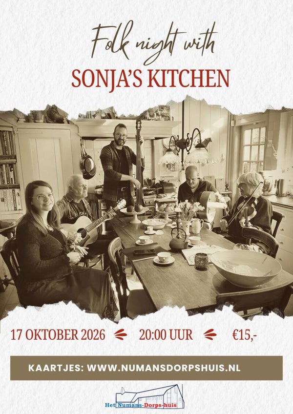 Folk avond met Sonja's kitchen 17 oktober 2026