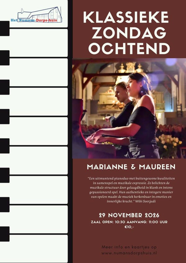 Klassieke zondagochtend met Marianne en Maureen - 29 november 2026