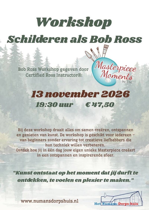 Workshop schilderen als Bob Ross - 13 november 2026