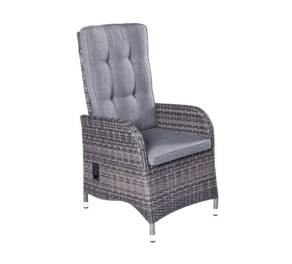 Positionsstuhl Vivera, Omega-Grau, inkl. Sitzkissen, Gartenstuhl