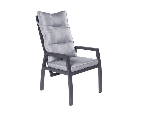 Positionsstuhl Bond, Anthrazit, inkl. Sitzkissen, Gartenstuhl