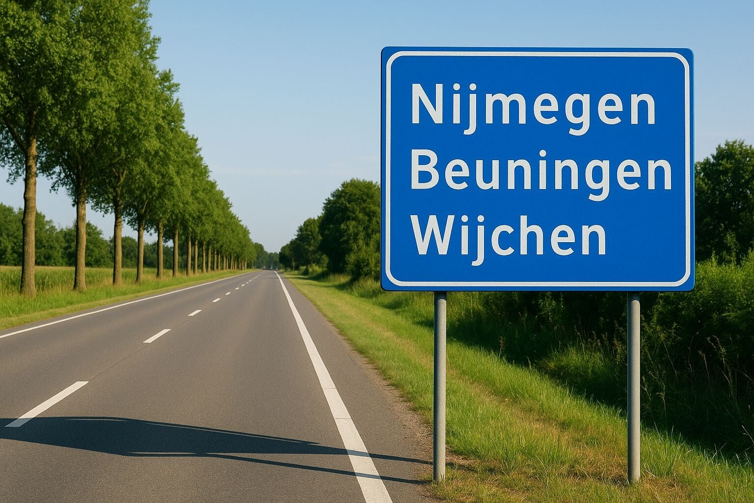 Verkeersbord Nijmegen, Beuningen en Wijchen