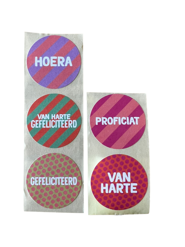 Cadeaustickers | Verjaardag mix 10 stuks