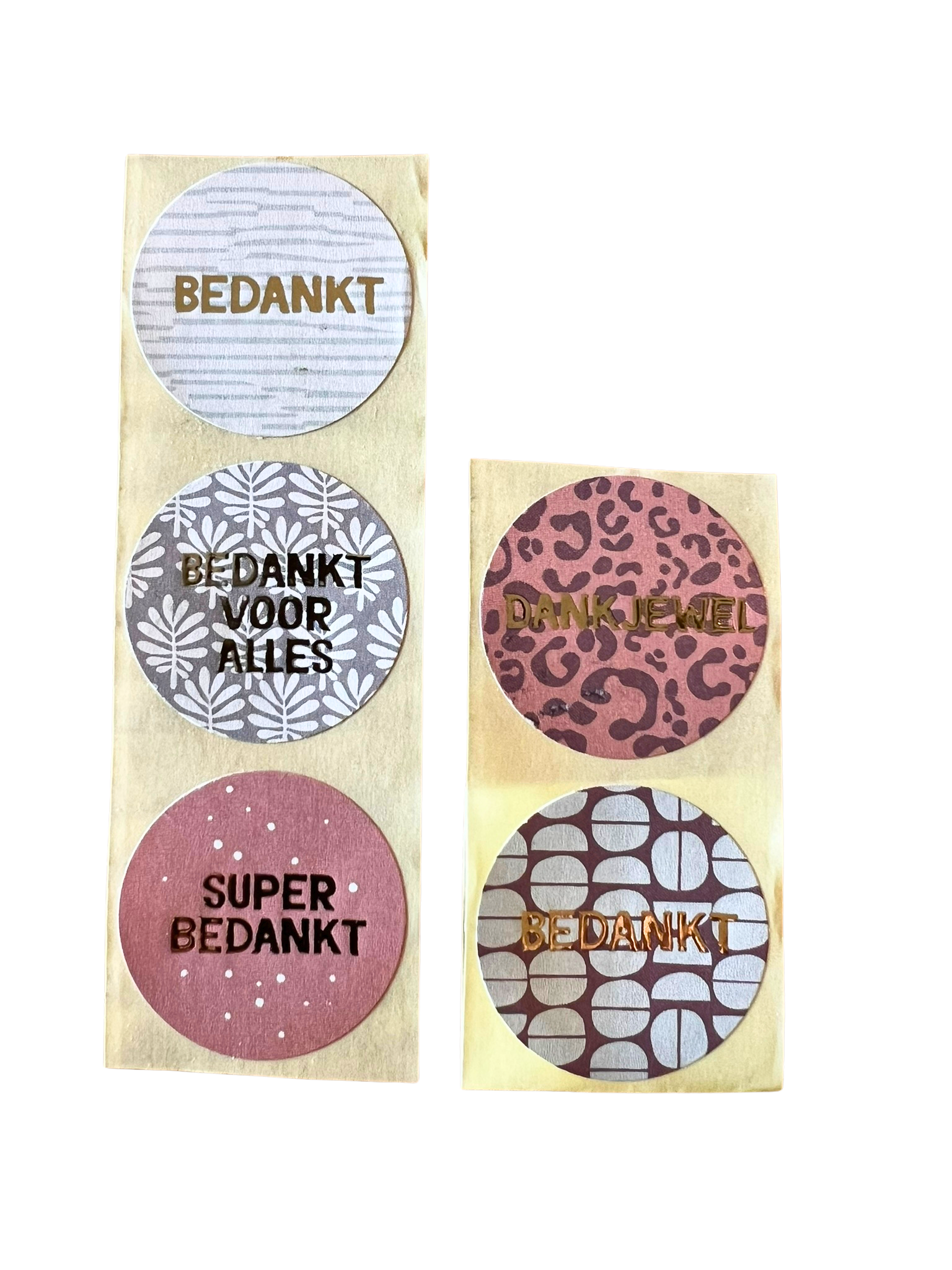 Cadeaustickers | Bedankt mix 10 stuks