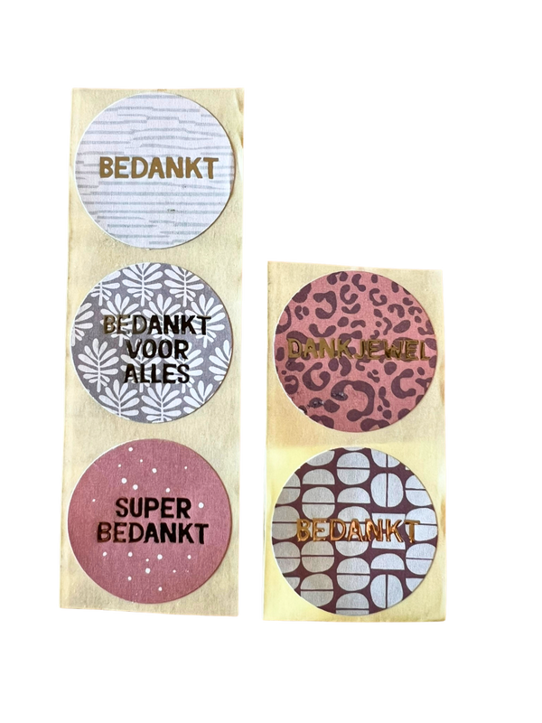 Cadeaustickers | Bedankt mix 10 stuks