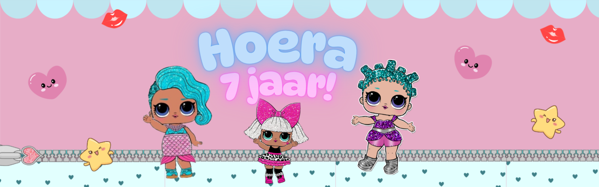 Pringles traktatie printable - L.O.L. 7 jaar