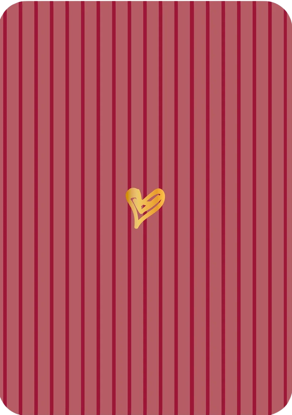 Kaart Hartje streep (met goudfolie)