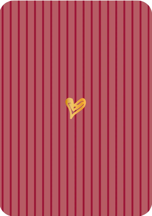 Kaart Hartje streep (met goudfolie)