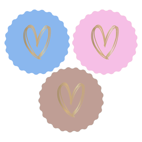 Cadeaustickers | Hart lovely 10 stuks