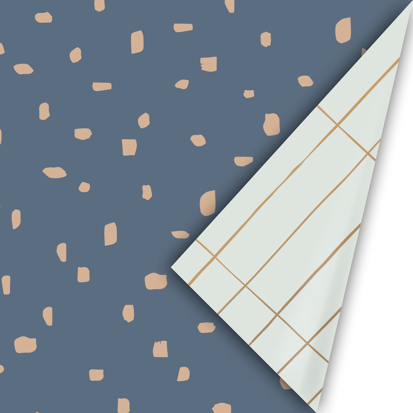 Cadeaupapier - minimal dots petrol