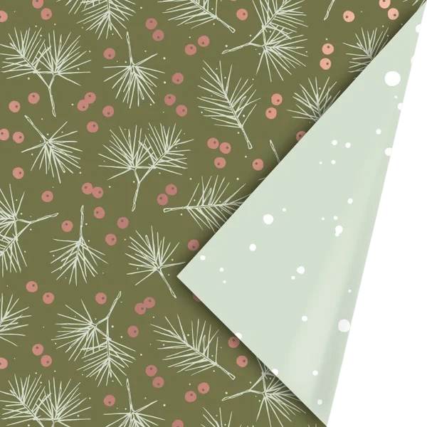 Cadeaupapier - Kerst Berries & Branches