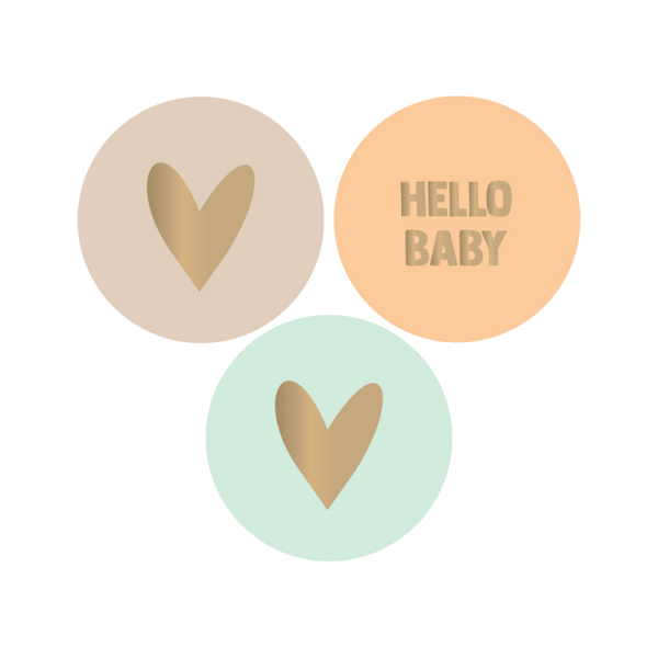 Cadeaustickers | Hello Baby 10 stuks