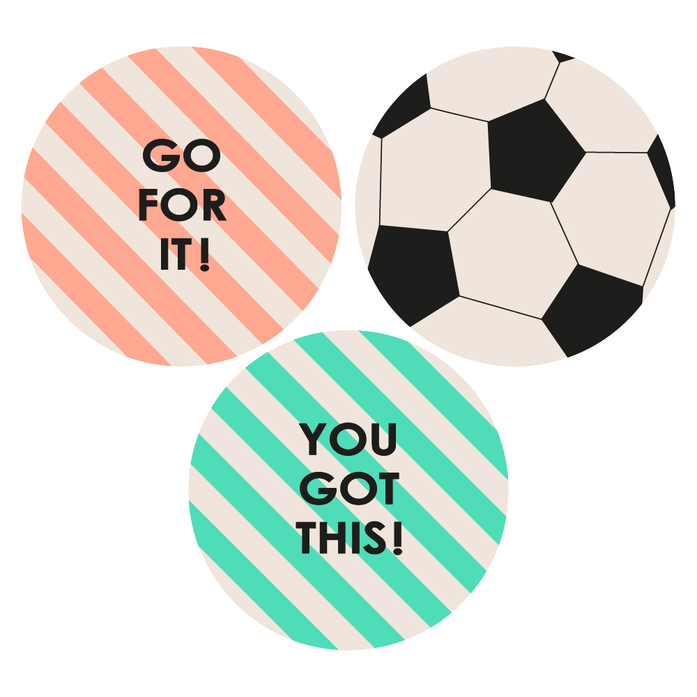 Cadeaustickers | Go For It Sport 10 stuks