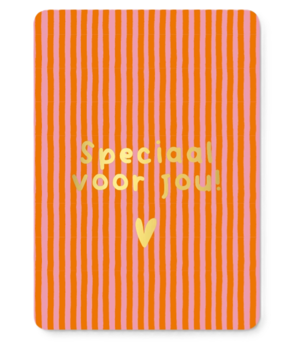 Kaart Speciaal voor jou (soft stripes)