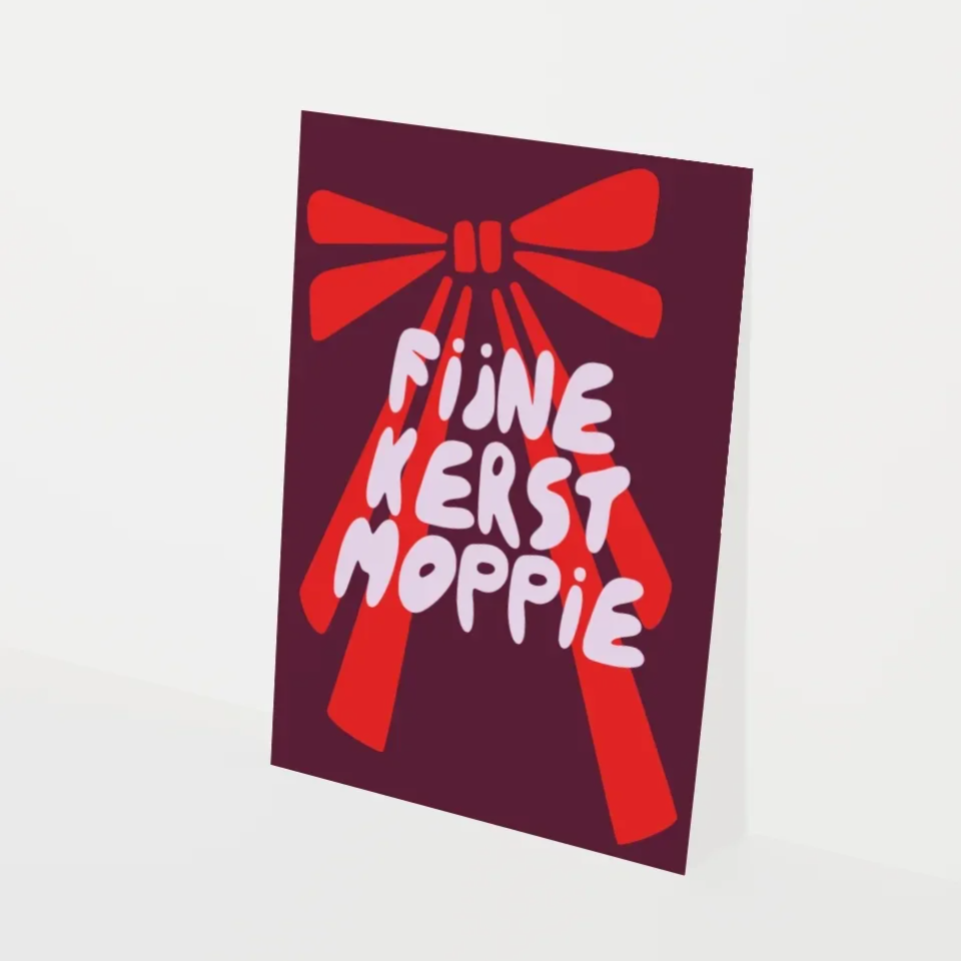 Kerstkaart Fijne Kerst Moppie