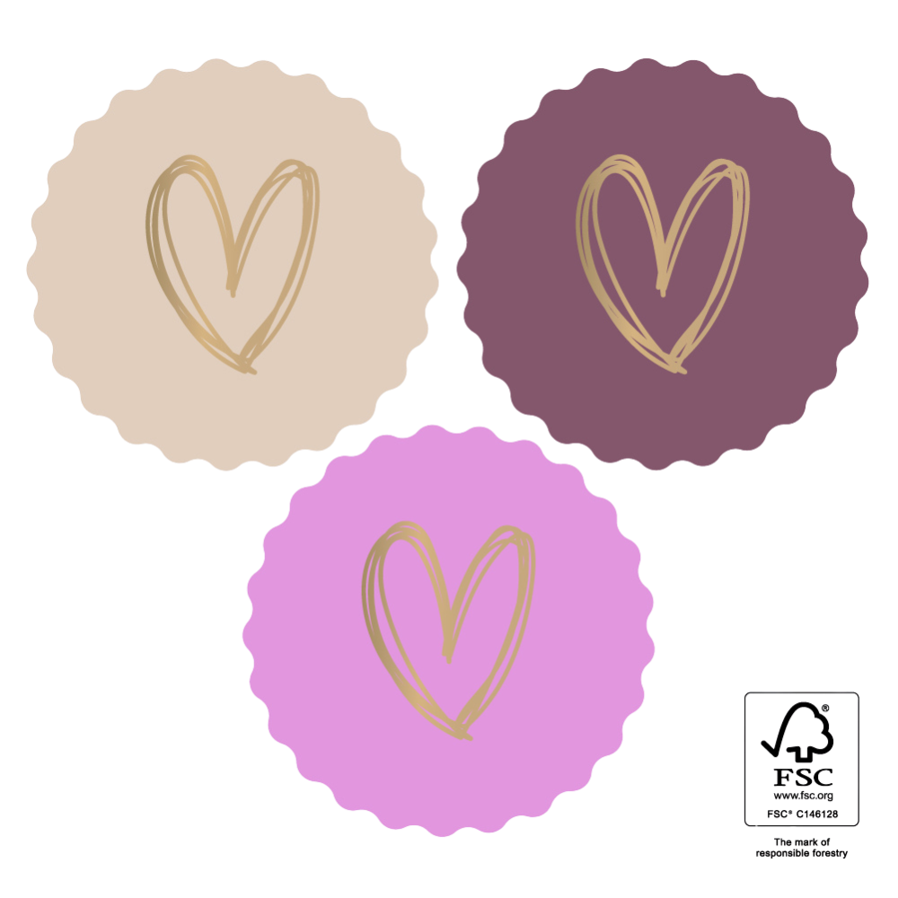 Cadeaustickers | Heart Gold - Sweet